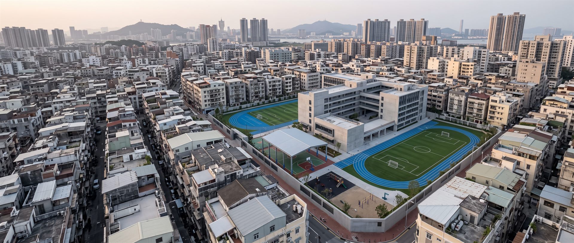 中葡職業技術學校校園空拍意象圖